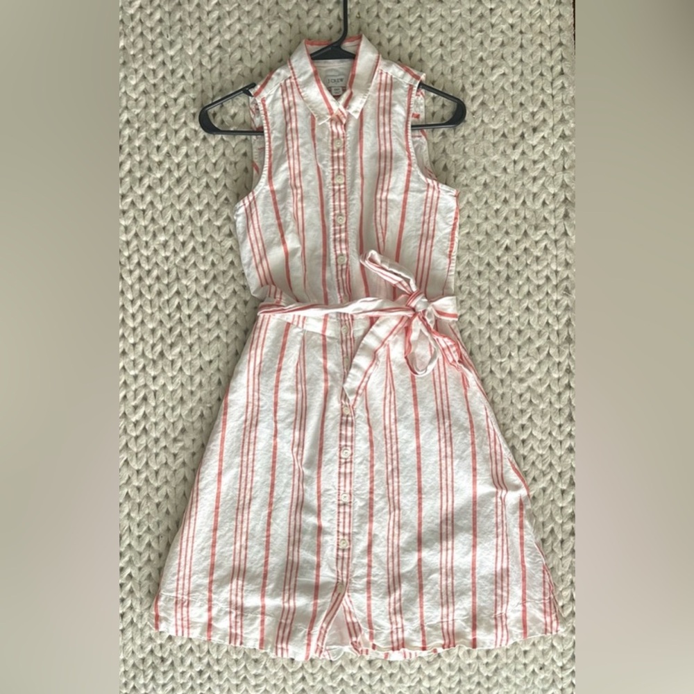J. Crew Dress with Red and White Stripes